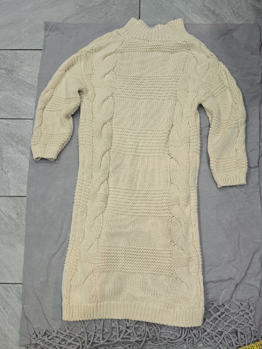 Pilcro Cream Cable Knit Toggle Cardigan(small Damage On The Sleeves) - Picture 7 of 7